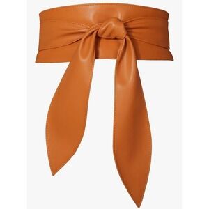 Womens Faux Leather Obi Belt Tie Wrap Around Waist Band Fashion Dress